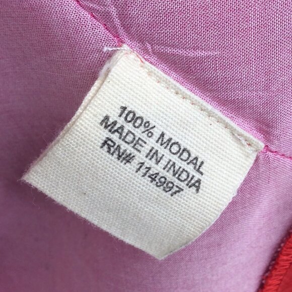 Mahila Kimono Cardigan OS Floral Pink Red Open Front Flowy Modal - Picture 10 of 10